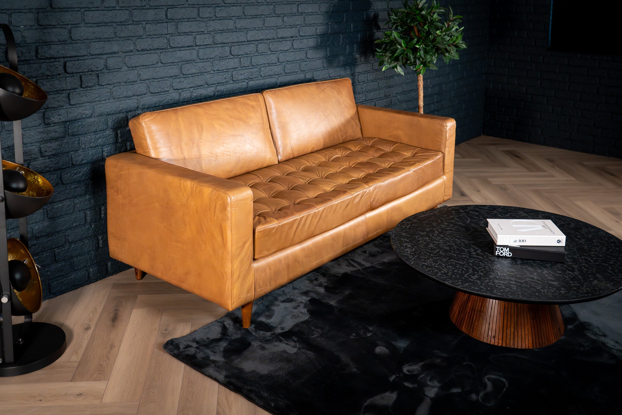 Genuine Leather 3 Seater Sofa 185 cm – California Light Brown