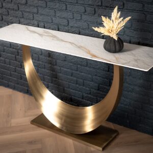 Sintered Stone Console Table White Concrete Texture 160 cm â€“ Cetona